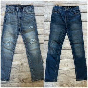 2 Pairs Old Navy Children’s Place Boys Blue Stretch Jeans Bundle Size 12 Slim